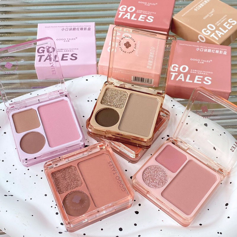 Phấn Mắt Và Má 3 Ô Bỏ Túi GOGO TALES SMALL POCKET GT614