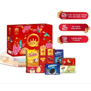  Hộp quà Tết bánh kẹo Kinh Đô Lộc- Trọn Vị 1.145gam 
