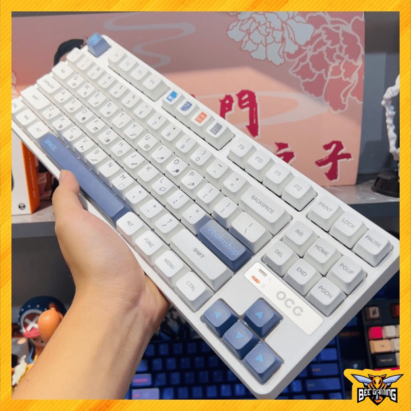 Bàn phím cơ không dây OCG GK87 - Photoshop (3modes / Hotswap / Led RGB