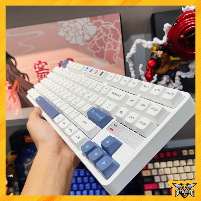 Bàn phím cơ không dây OCG GK87 - Photoshop (3modes / Hotswap / Led RGB