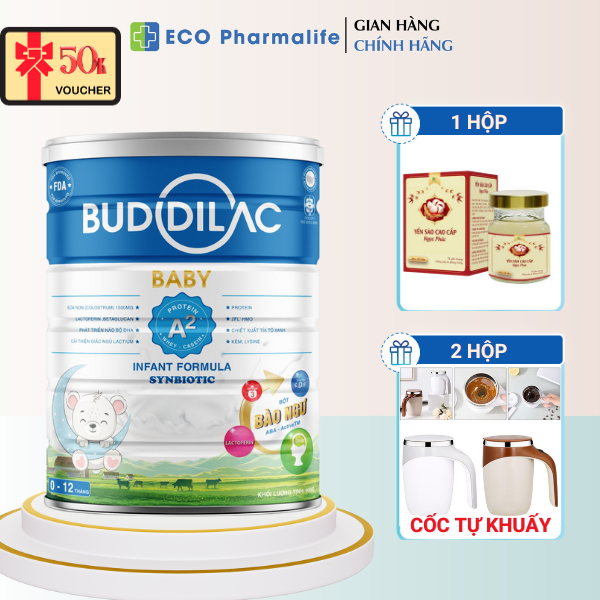 Sữa Bột BUDDILAC Baby Hộp 900gr Giúp Bé Ăn Ngon Ngủ Sâu Giấc, Tăng Sức Đề Kháng, Hỗ Trợ Phát Triển Trí Não