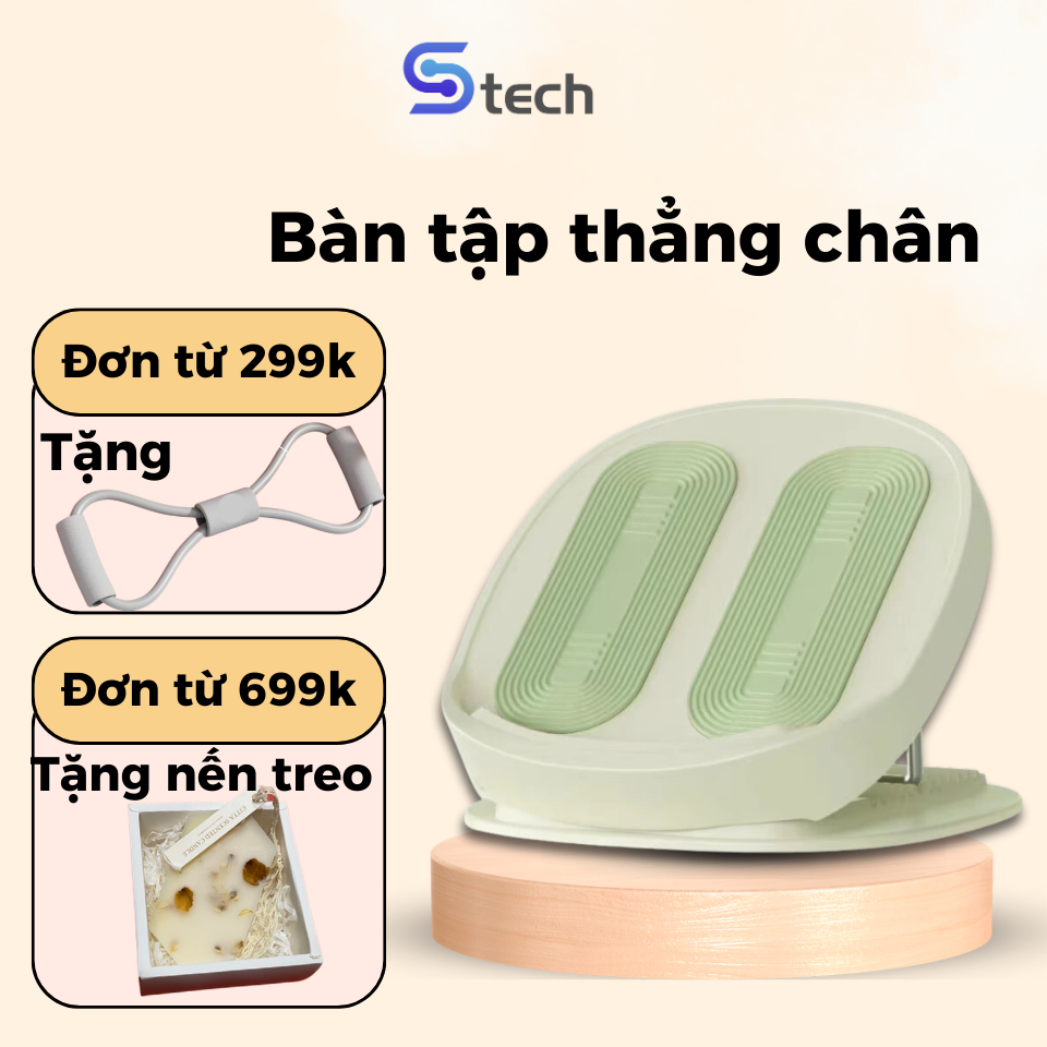 Bàn Tập Thẳng Chân Chính Hãng S Tech, Dụng Cụ Căng Bắp Chân Hỗ Trợ Tập Gym - Massage Chân - Kéo Giãn Cơ, Lưng
