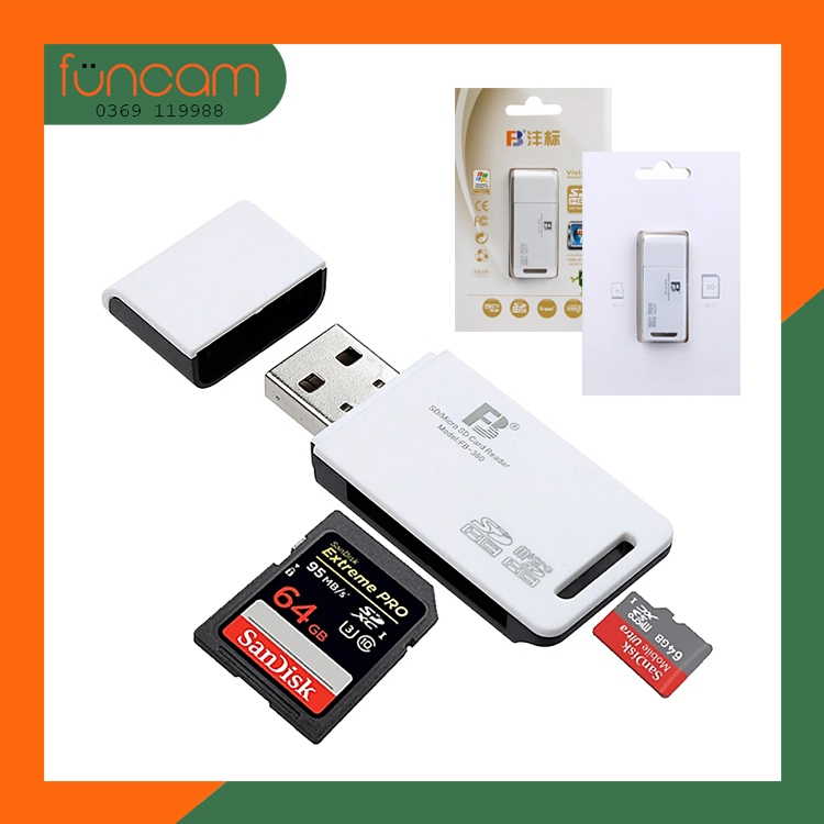 Đầu đọc thẻ nhớ SD, Micro SD (Hàng chính hãng FB)