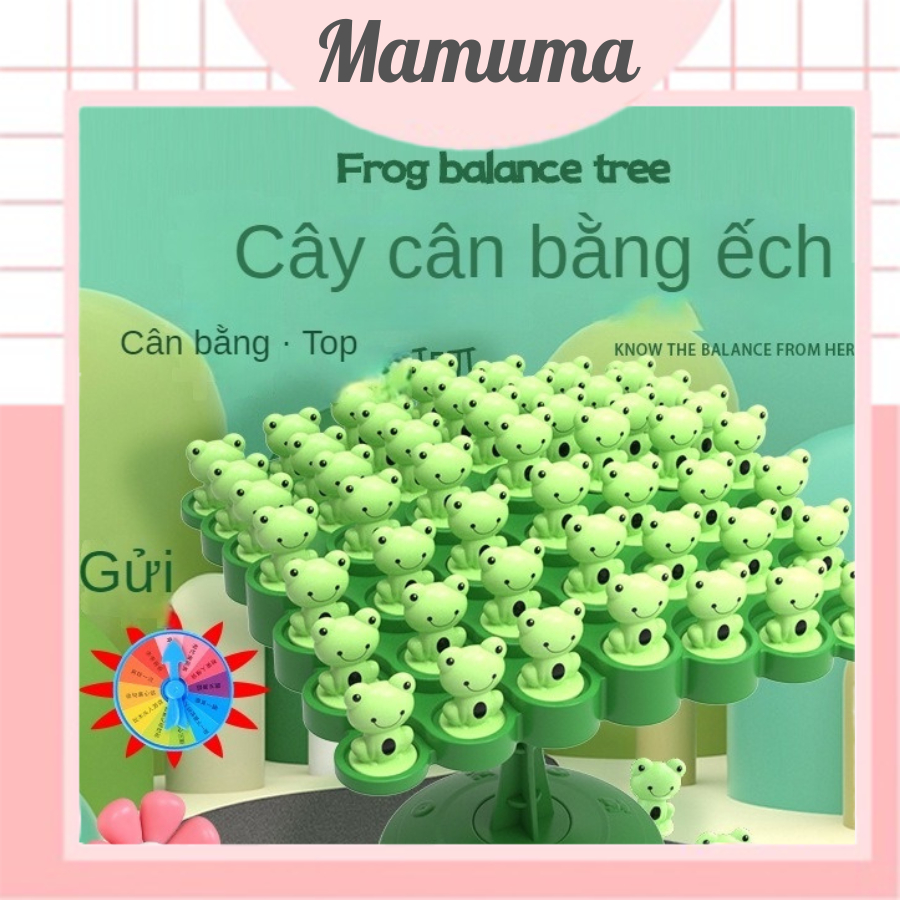 Cây cân bằng ếch vui nhộn đồ chơi xếp hình chú ếch dễ thương board game vui nhộn cho quà tặng bé trai bé gái