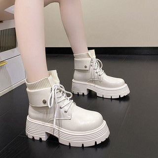 Giày Bốt cổ Lửng Phong Cách Hàn Cao Cấp