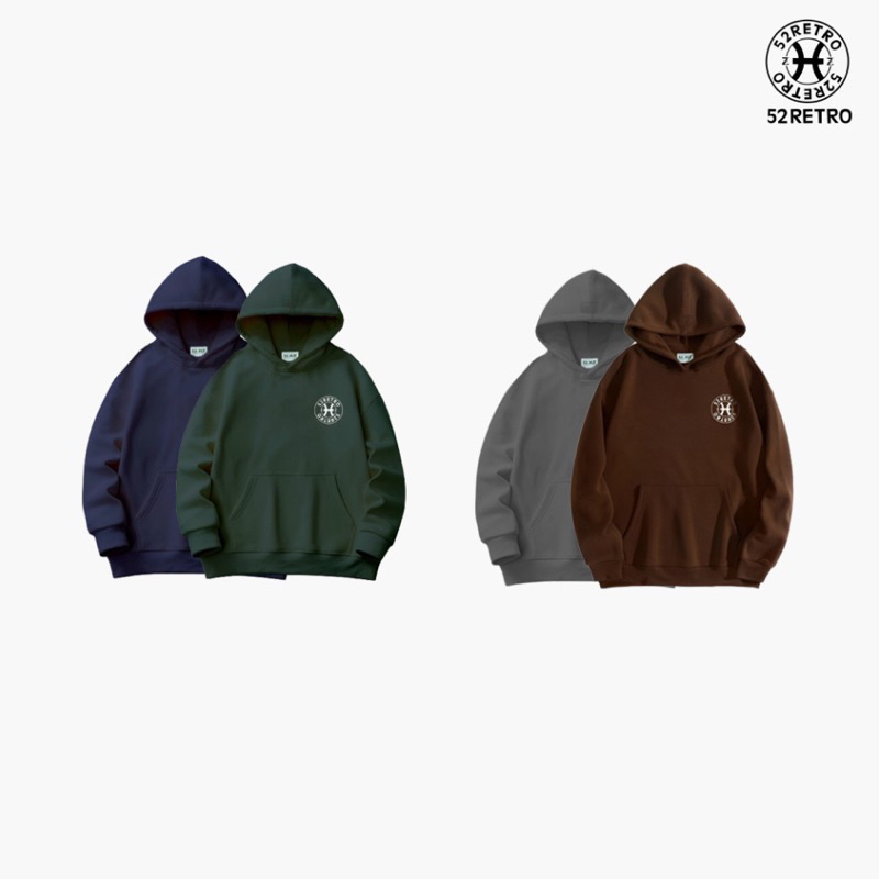 Áo hoodie logo 52retro basic nỉ chân cua vr1