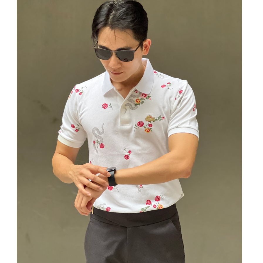 Áo Polo LC chất cá sấu ngoại nhập dư hãng cotton 100% 4 chiều hoạt tiết độc lạ chuẩn store