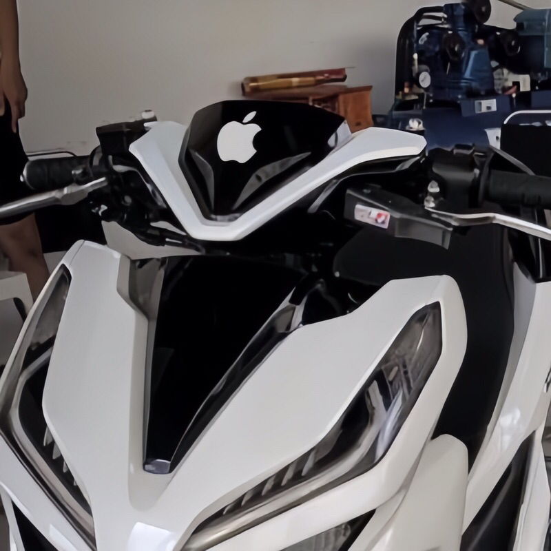 Tem dán xe logo táo hình dán sticker quả táo chất liệu decal chống nước