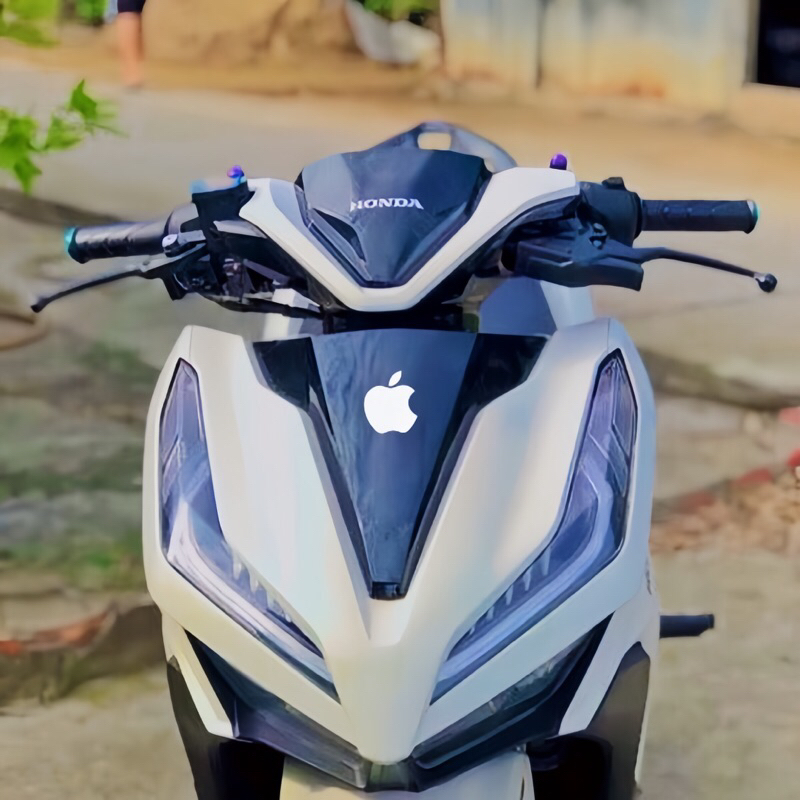 Tem dán xe logo táo hình dán sticker quả táo chất liệu decal chống nước