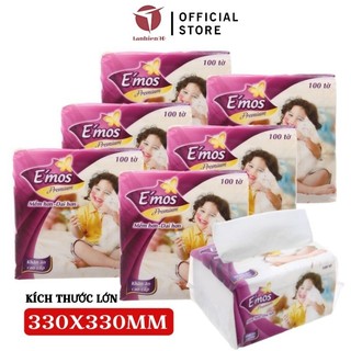 Thùng 30 gói giấy ăn emos cao cấp siêu dai siêu mịn