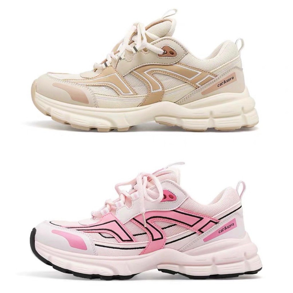 Giày thể thao Cat&Sofa " PinkBrown "