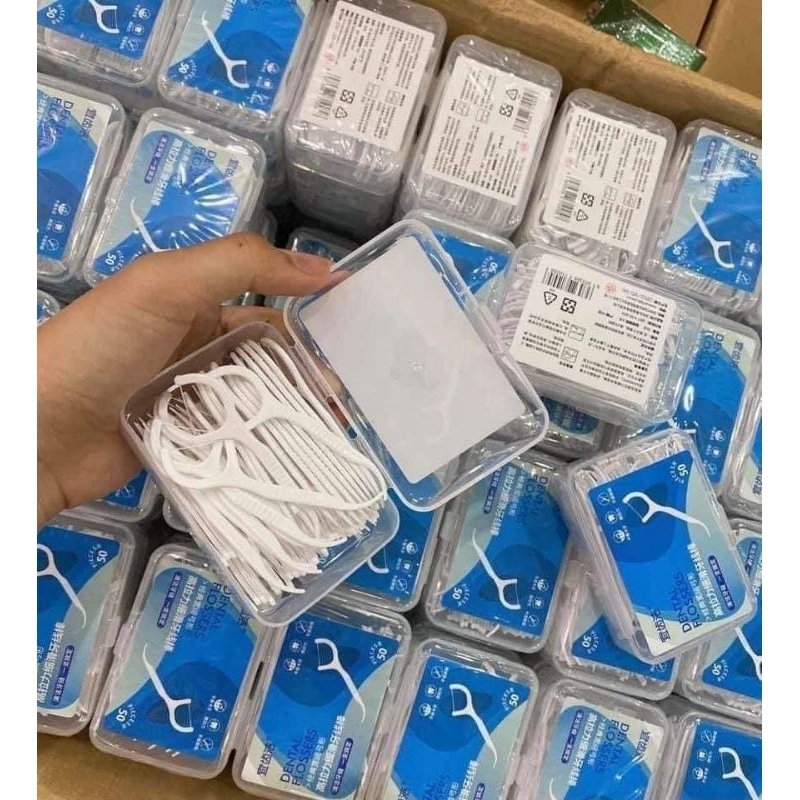Hộp 50 chiếc tăm chỉ nha khoa