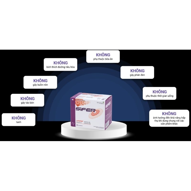 Sifer chứa sắt lipofer bổ sung sắt cho người thiếu máu do sắt