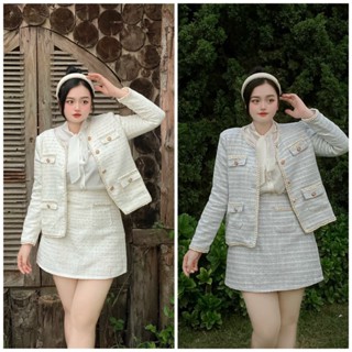 S89 Set áo dạ tweed cao cấp