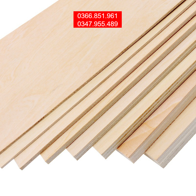 Gỗ ép chuyên dụng 2 mặt thông  siêu nhẹ làm máy bay mô hình lắp giáp DIY, nội thất thu nhỏ handmade 3mm, 5mm