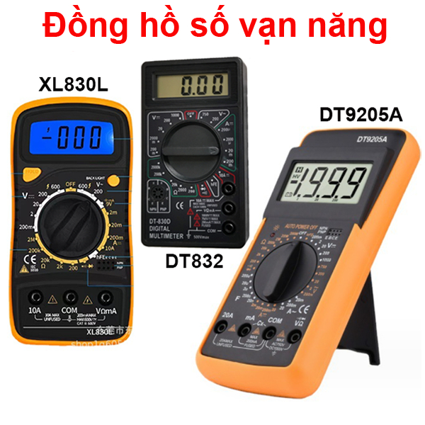 Đồng hồ đo điện áp, dòng điện DT9205A , XL830L , DT832 - 1688s.vn