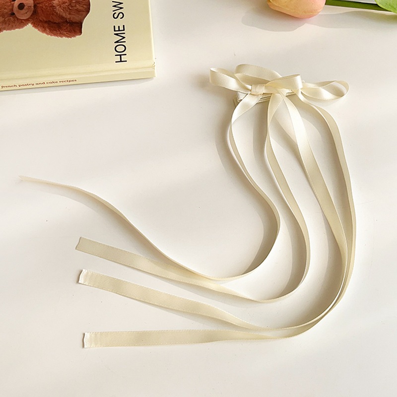 Kẹp dây tóc ruy băng tiểu thư màu pastel trơn cao cấp iLita cột tóc dễ thương phong cách Hàn Quốc sang trọng