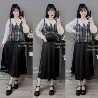 Chân váy bầu dài ruby