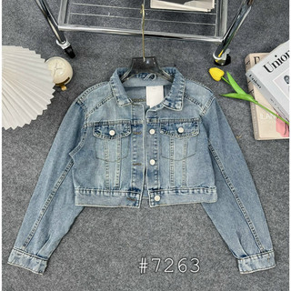 Áo khoác jeans croptop (ảnh thật/ có sẵn)