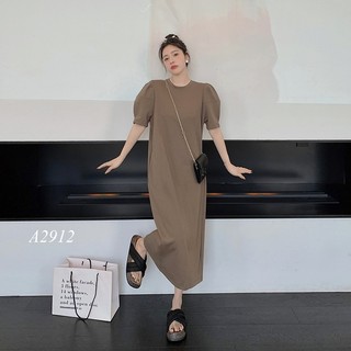 Váy đầm suông thun dày xinh a2912 có sẵn giao luôn
