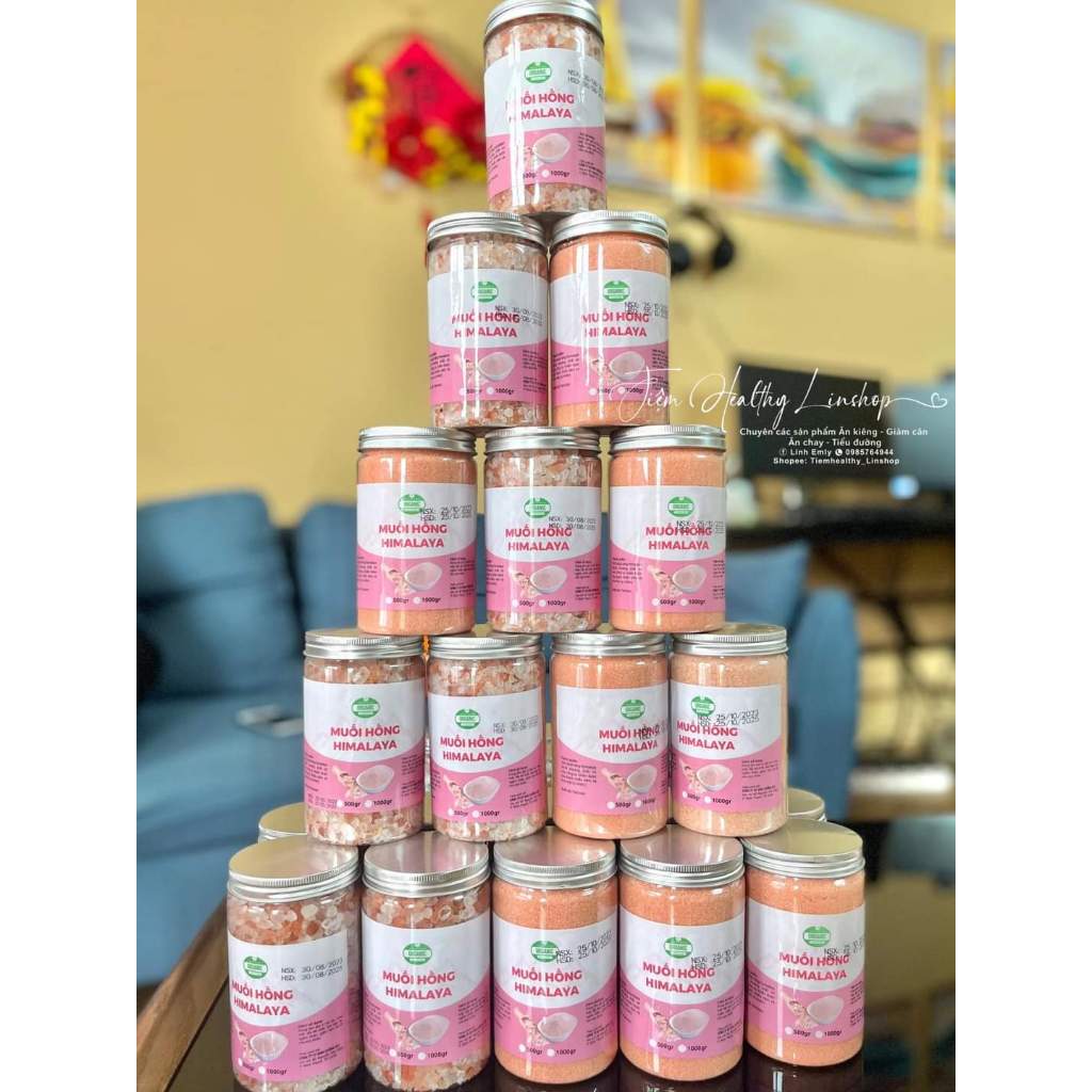 Muối hồng Hymalaya Pakistan hạt mịn gói 500g