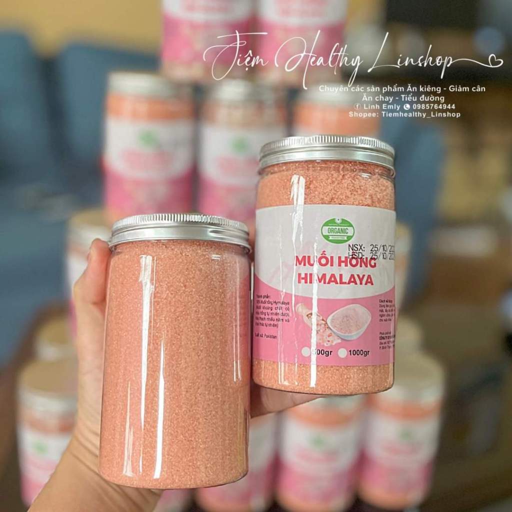 Muối hồng Hymalaya Pakistan hạt mịn gói 500g