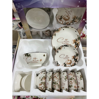 Bộ bát đĩa sứ cao cấp cottons 11 món