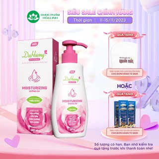 Dung dịch vệ sinh phụ nữ Dạ Hương Pharma Moisturizing (Dưỡng ẩm, làm mềm mịn & sáng hồng) 120ml