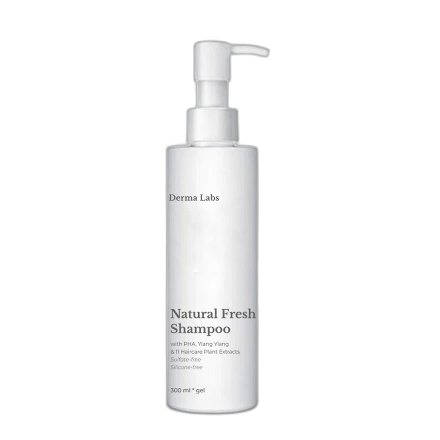 Dầu gội Natural Fresh Shampoo Gel (300ml) Derma Labs - PHA, Ylang, 11 chiết xuất ngăn rụng & mọc tóc