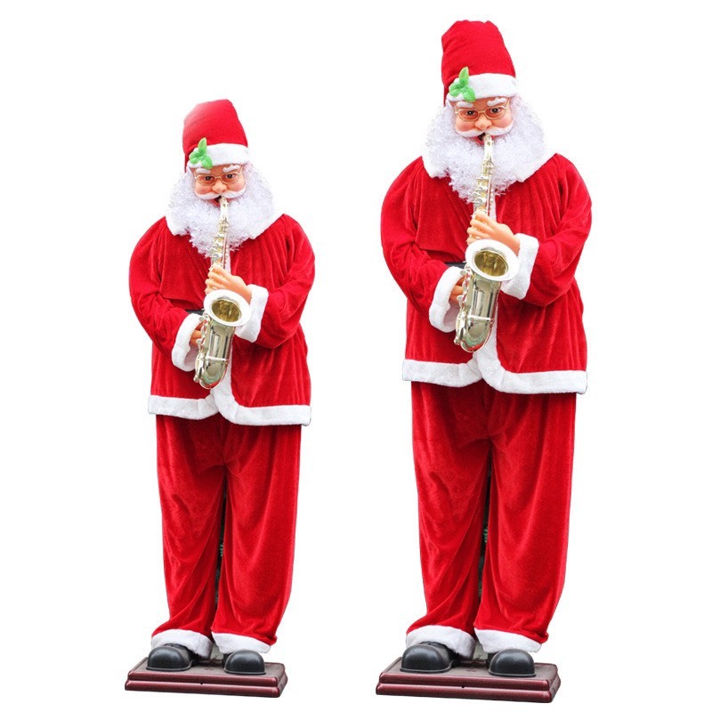Ông Già Noel Cao 1.8 mét, 1.3 mét Có Nhạc Nhún Nhảy Trang Trí Noel Giáng Sinh