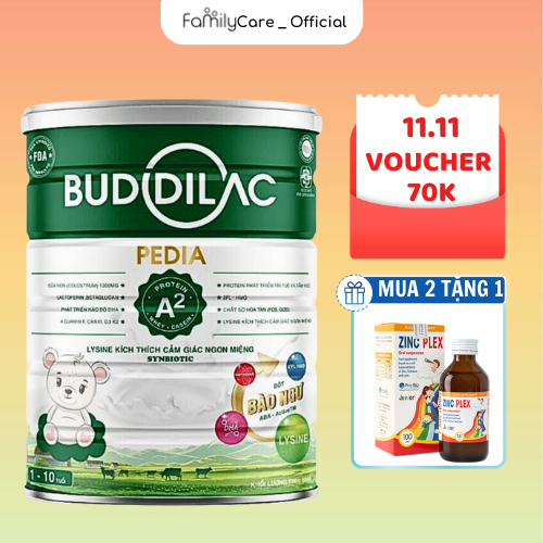 Sữa Bột Buddilac Pedia Lon 900g - Giúp Bé Ăn Ngon, Tăng Cân, Phát Triển Toàn Diện