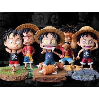 Mô Hình Luffy One Piece Mini Chibi Trang Trí Bàn Học Bàn Làm Việc
