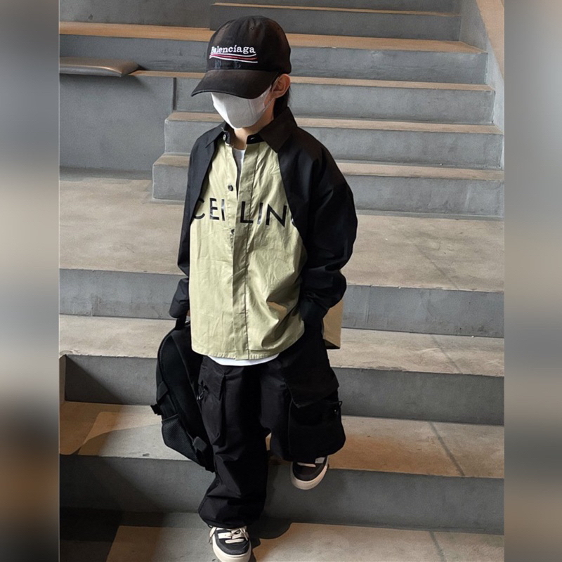 Quần thô bé trai túi hộp có dây rút gấu Q270 size 100-150, quần dài trẻ em thu đông cao cấp