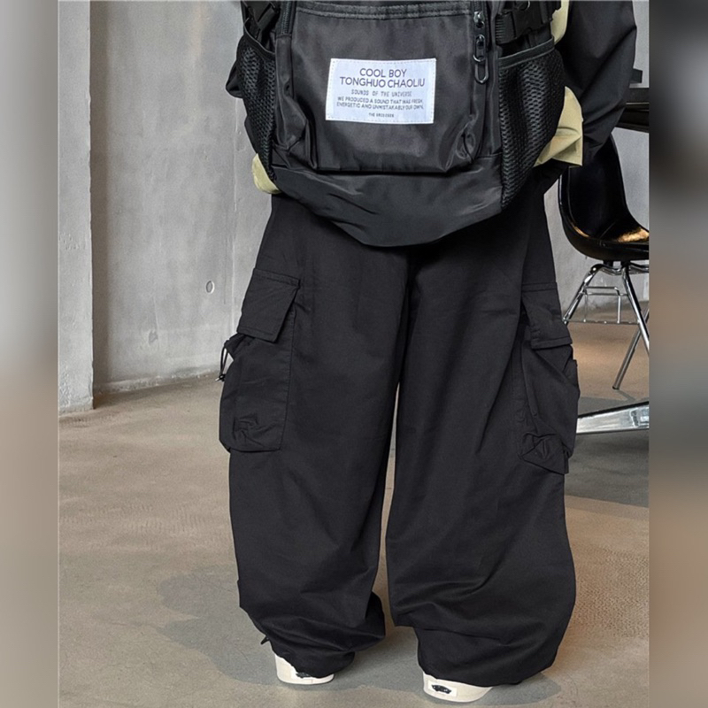 Quần thô bé trai túi hộp có dây rút gấu Q270 size 100-150, quần dài trẻ em thu đông cao cấp