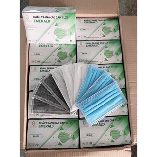 Khẩu trang y tế DIMICO / DUY QUÂN 4 lớp hộp 50 cái 3 màu trắng, xanh, xám hàng công ty uy tín chất lượng