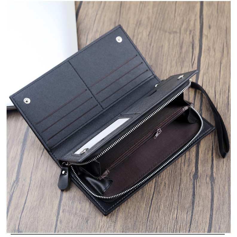 Ví dài nam cao cấp JOLIZEON khóa kéo nhiều ngăn lịch sự sang trọng - VDNA06