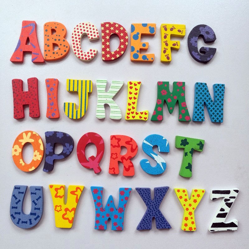 Bộ chữ số gỗ nam châm (Wooden Magnetic Letters/Numbers)