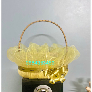 Cốt giỏ hoa quả màu vàng