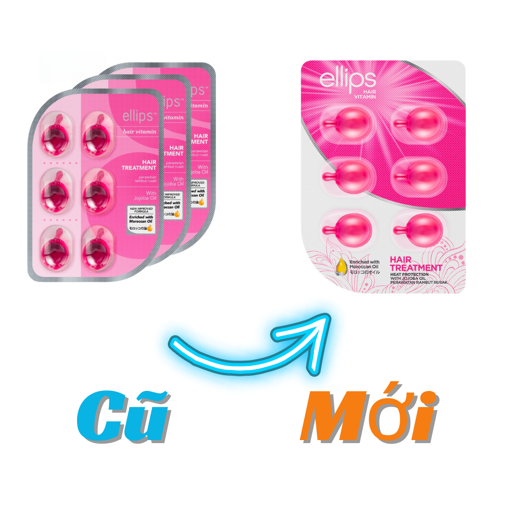 Serum Dưỡng Tóc Ellips Hair Vitamin Giảm Rụng Phục Hồi Nuôi Dưỡng Tóc Óng Mượt