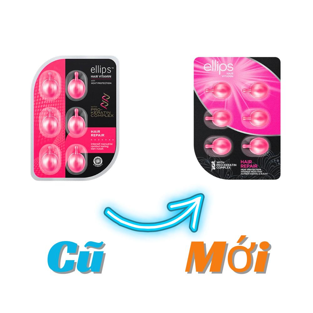 Serum Dưỡng Tóc Ellips Hair Vitamin Giảm Rụng Phục Hồi Nuôi Dưỡng Tóc Óng Mượt