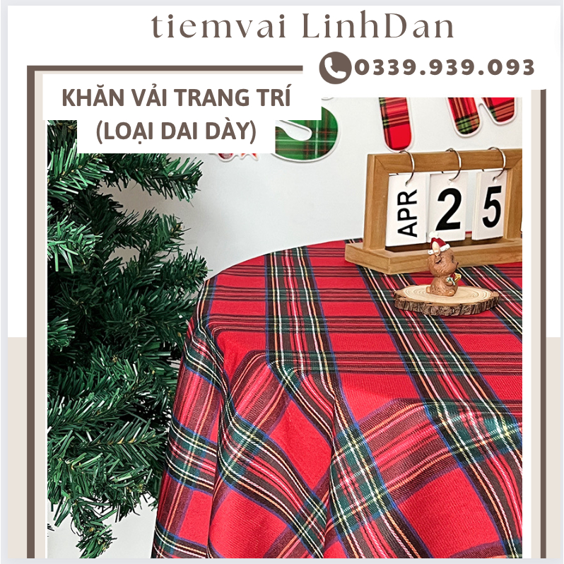 Vải Kaki, tuypsi caro xanh đỏ nhiều màu may quần áo, phụ kiện, decor..