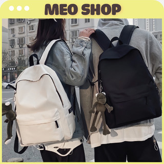 Balo Ullzzang phong cách Hàn Quốc giá rẻ, Balo trơn Basic nam nữ đi học chất liệu vải Bố chống thấm nước