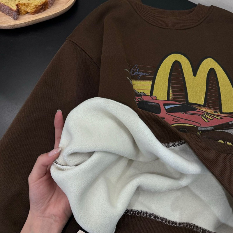 Áo nỉ bé trai lót lông ấm M A417 size 90-140, quần áo trẻ em thu đông cao cấp