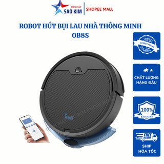 Robot Hút Bụi Lau Nhà Thông Minh OB8S Pro Max Bảo Hành 5 Năm, Cảm Biến Chống Rơi , Sử Dụng Qua App Điện Thoại
