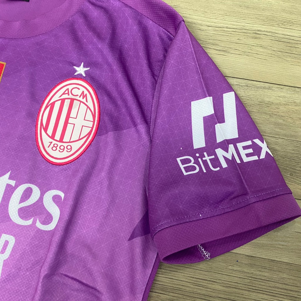 Bộ quần áo bóng đá AC Milan tím hồng thun mè HD2024-FLG