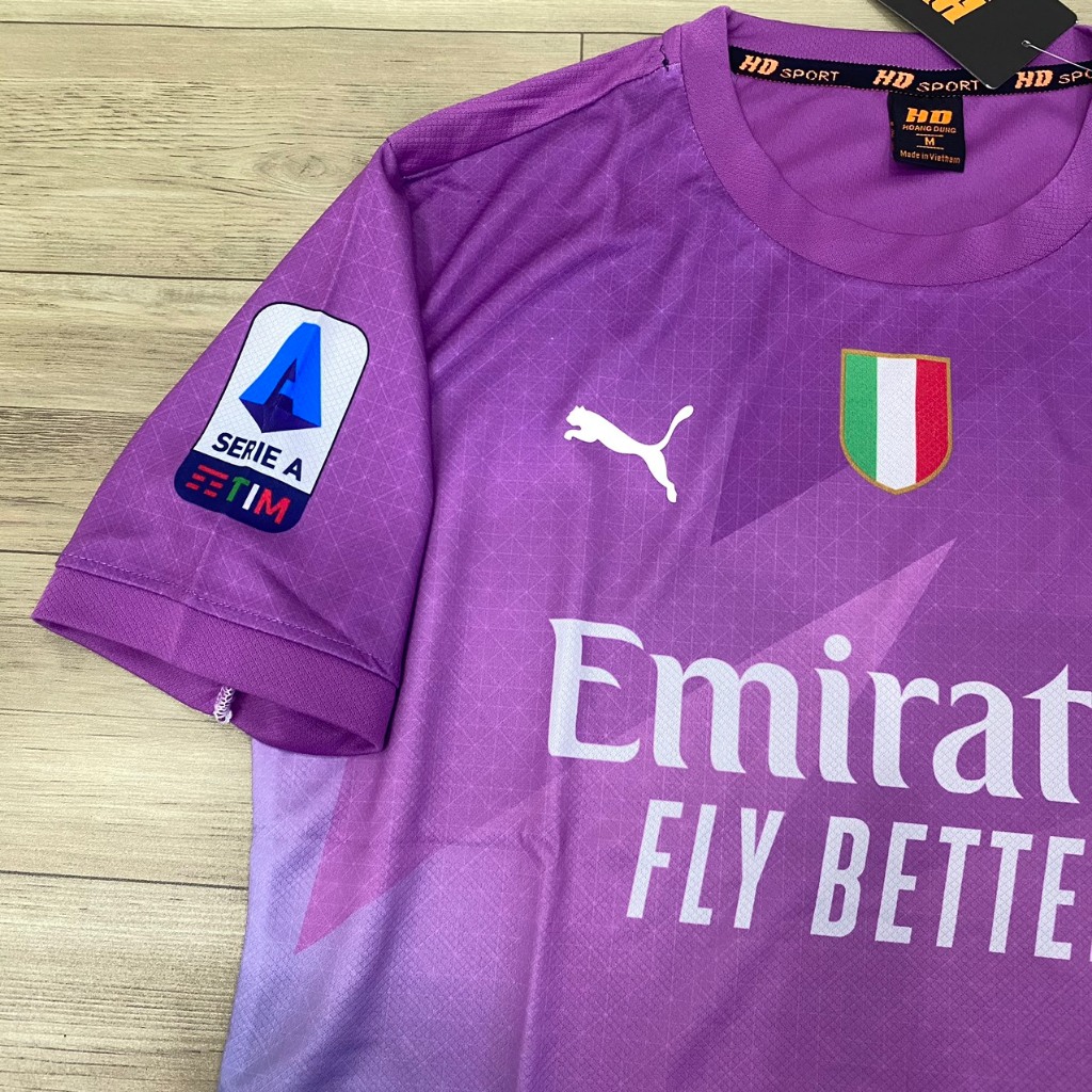 Bộ quần áo bóng đá AC Milan tím hồng thun mè HD2024-FLG