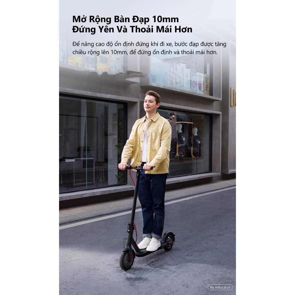 Xe scooter điện gấp gọn màu Trắng, bánh 8.5inch, tích hợp màn hình điện tử 15km/lần sạc, tốc độ tối đa 30km- BH 12 THÁNG