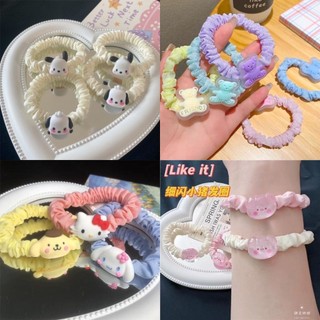 ￼Dây thun vải cột tóc con vật hoạt hình cute