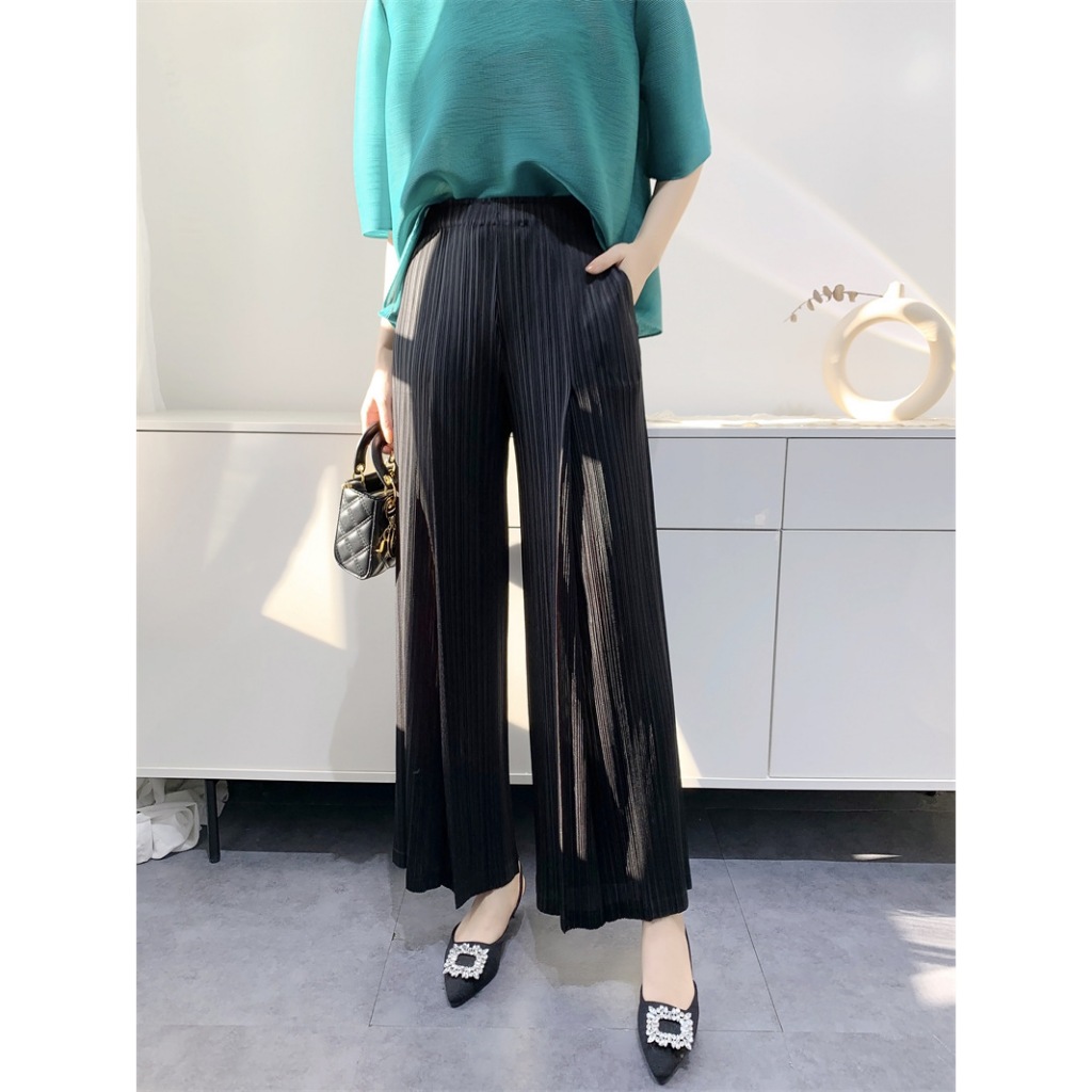 Quần dài chất thun lò xo cao cấp, thiết kế ống đứng có ghép ly loe nhẹ, tôn dáng và sang trọng - 55Kg.Linh