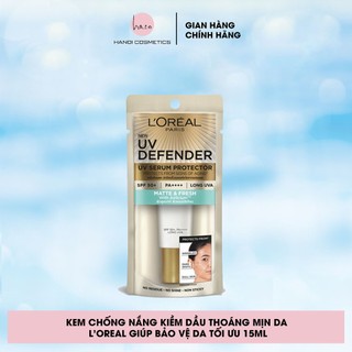 Kem Chống Nắng L'OREAL UV Defender Kiềm Dầu Thoáng Mịn Da 15ml